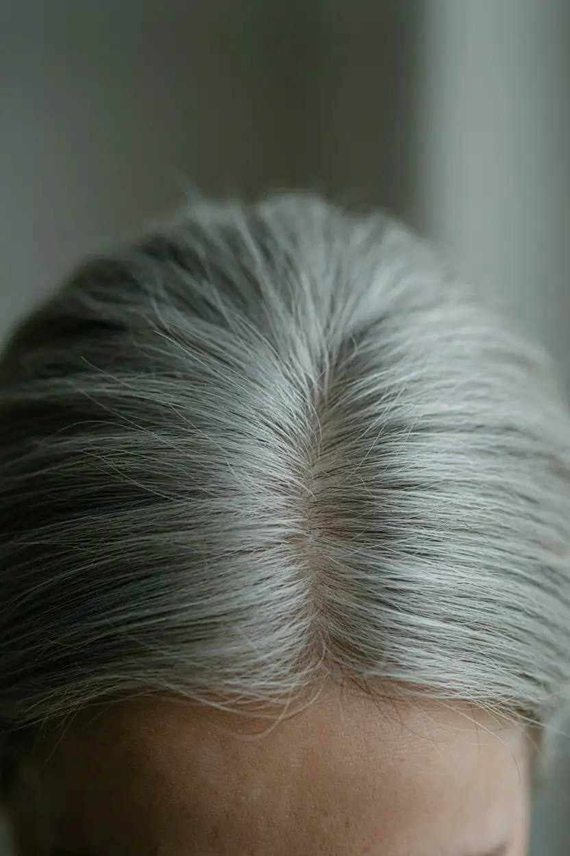 A close view of a hairline where the hair has been pulled back tightly, the edge visibly strained