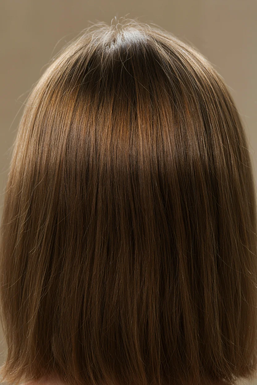 Close-up of a woman's hair from behind