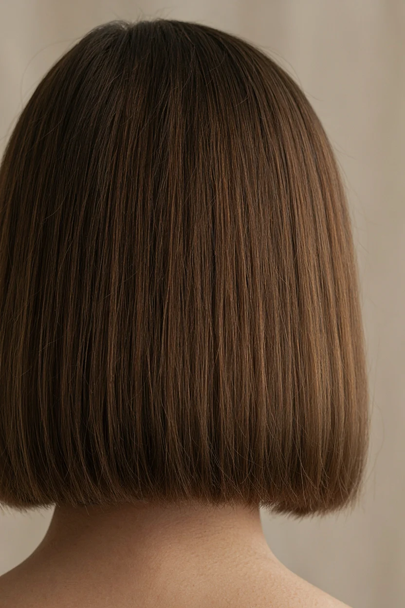 Close-up from behind of a woman's hair
